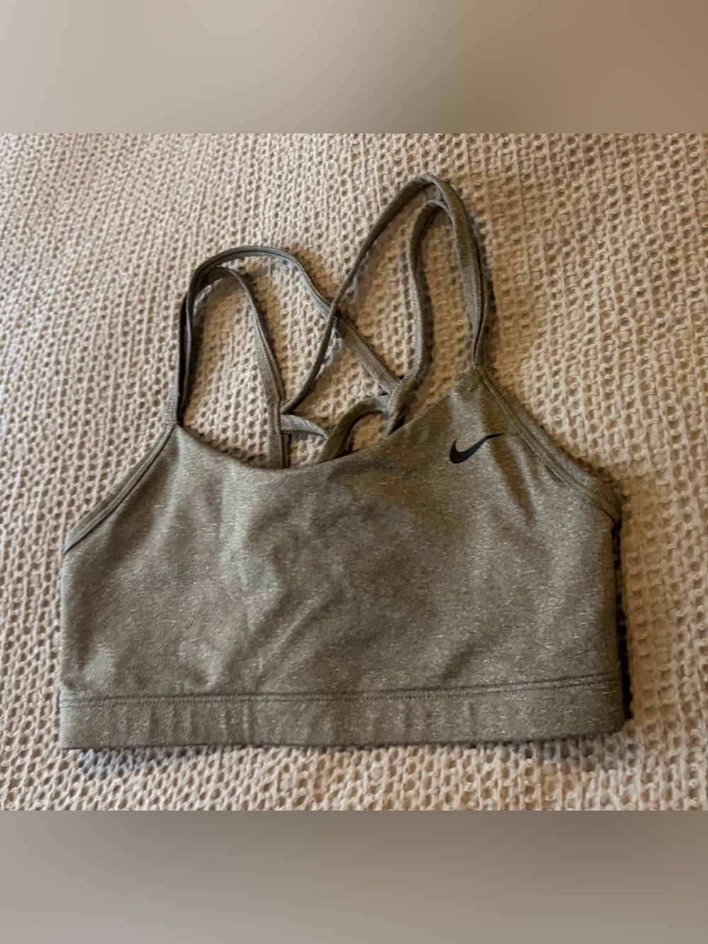 Nike Gray Cross-Back Sports Bra